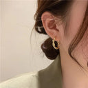 Vintage Geometric Hoop Earrings Korean Style Jewelry Collection Vintage Geometric Hoop Earrings Korean Style Jewelry Collection