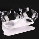 Double Cat Bowl Set Elevated Feeding Bowls For Cats Double Cat Bowl Set Elevated Feeding Bowls For Cats