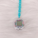 Y2K Electronic Pet Game Pendant Necklace With Rainbow Charms Y2K Electronic Pet Game Pendant Necklace With Rainbow Charms