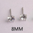 Sparkling Crystal Silver Stud Earrings Elegant Wedding Jewelry Sparkling Crystal Silver Stud Earrings Elegant Wedding Jewelry
