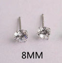 Sparkling Crystal Silver Stud Earrings Wedding Jewelry Sparkling Crystal Silver Stud Earrings Wedding Jewelry
