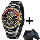 Rainbow Diamond Gold Watch Stylish Timepiece for Men Rainbow Diamond Gold Watch Stylish Timepiece for Men