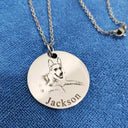 Personalized Stainless Steel Pet Photo Necklace and Keychain Personalized Stainless Steel Pet Photo Necklace and Keychain