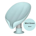 Leaf Shape Soap Dish With Auto Drainage Shower Holder Grey Leaf Shape Soap Dish With Auto Drainage Shower Holder Grey