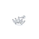 Moon Stud Earring Sterling Silver Jewelry With Zircon Glam Moon Stud Earring Sterling Silver Jewelry With Zircon Glam