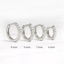 Sterling Silver Hoop Earrings Zircon Chic Circle Design Sterling Silver Hoop Earrings Zircon Chic Circle Design