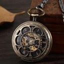 Vintage Bronze Pocket Watch Roman Numeral Skeleton Hand Wind Vintage Bronze Pocket Watch Roman Numeral Skeleton Hand Wind