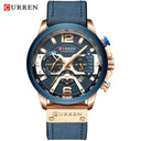 CURREN Men's Military Leather Chronograph Watch Stylish Timepiece CURREN Men's Military Leather Chronograph Watch Stylish Timepiece