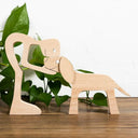 Personalized Hand Carved Dog Family Figurine For Pet Lovers Personalized Hand Carved Dog Family Figurine For Pet Lovers