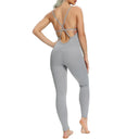 Backless Yoga Jumpsuit Set for Women: Stylish Fitness Wear Backless Yoga Jumpsuit Set for Women: Stylish Fitness Wear