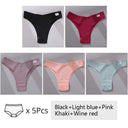 Brazilian Cotton T-Back Panties Cozy Low-Rise Underwear Set Brazilian Cotton T-Back Panties Cozy Low-Rise Underwear Set