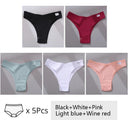 Brazilian Cotton T-Back Panties Cozy Low-Rise Underwear Set Brazilian Cotton T-Back Panties Cozy Low-Rise Underwear Set