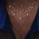 Boho Multi Element Crystal Layered Necklace for Women Boho Multi Element Crystal Layered Necklace for Women