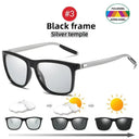 VIVIBEE Photochromic Polarized Square Sunglasses for Men VIVIBEE Photochromic Polarized Square Sunglasses for Men