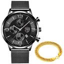 Elegant Stainless Steel Mesh Bracelet Watch for Gentlemen Elegant Stainless Steel Mesh Bracelet Watch for Gentlemen