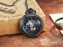 Vintage Bronze Pocket Watch Roman Numeral Skeleton Hand Wind Vintage Bronze Pocket Watch Roman Numeral Skeleton Hand Wind