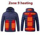 Men 9 Areas Heated Jacket USB Winter Electric Heating Coat Men 9 Areas Heated Jacket USB Winter Electric Heating Coat