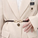 Adjustable Gold Buckle Waist Belt Skinny Accessory For Women Adjustable Gold Buckle Waist Belt Skinny Accessory For Women