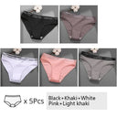 Five Pack Cotton Panties Set Stylish Low Waist Briefs Women Five Pack Cotton Panties Set Stylish Low Waist Briefs Women