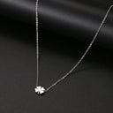 Stainless Steel Necklaces Minimalist Four-leaf Clover Pendant Stainless Steel Necklaces Minimalist Four-leaf Clover Pendant