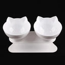 Double Cat Bowl Set Elevated Feeding Bowls For Cats Double Cat Bowl Set Elevated Feeding Bowls For Cats