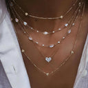 Boho Multi Element Crystal Layered Necklace for Women Boho Multi Element Crystal Layered Necklace for Women