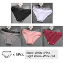 Five Pack Cotton Panties Set Stylish Low Waist Briefs Women Five Pack Cotton Panties Set Stylish Low Waist Briefs Women