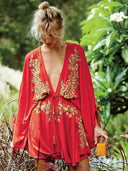 Boho Chic Embroidered Dress V Neck Summer Fashion Statement Boho Chic Embroidered Dress V Neck Summer Fashion Statement