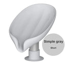 Leaf Shape Soap Dish: Automatic Drainage Shower Holder Blue Grey Leaf Shape Soap Dish: Automatic Drainage Shower Holder Blue Grey