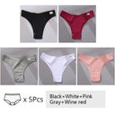 Brazilian Cotton T-Back Panties Cozy Low-Rise Underwear Set Brazilian Cotton T-Back Panties Cozy Low-Rise Underwear Set