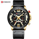 CURREN Men's Military Leather Chronograph Watch Stylish Timepiece CURREN Men's Military Leather Chronograph Watch Stylish Timepiece