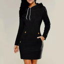 Women's Hooded Sweatshirt Dress Stylish Sports Skirt Outings Women's Hooded Sweatshirt Dress Stylish Sports Skirt Outings