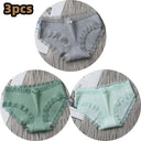 Soft Cotton Lace Panties Set Comfortable Lingerie Trio Soft Cotton Lace Panties Set Comfortable Lingerie Trio