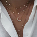 Boho Multi Element Crystal Layered Necklace for Women Boho Multi Element Crystal Layered Necklace for Women