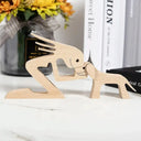 Personalized Hand Carved Dog Family Figurine For Pet Lovers Personalized Hand Carved Dog Family Figurine For Pet Lovers