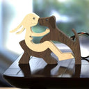 Personalized Hand Carved Dog Family Figurine For Pet Lovers Personalized Hand Carved Dog Family Figurine For Pet Lovers