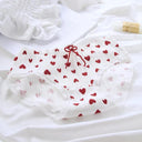 Strawberry Heart Lace Cotton Briefs Soft High-Rise Lingerie Strawberry Heart Lace Cotton Briefs Soft High-Rise Lingerie