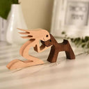 Personalized Hand Carved Dog Family Figurine For Pet Lovers Personalized Hand Carved Dog Family Figurine For Pet Lovers