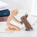 Personalized Hand Carved Dog Family Figurine For Pet Lovers Personalized Hand Carved Dog Family Figurine For Pet Lovers