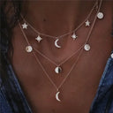 Boho Multi Element Crystal Layered Necklace for Women Boho Multi Element Crystal Layered Necklace for Women
