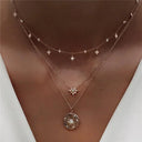 Boho Multi Element Crystal Layered Necklace for Women Boho Multi Element Crystal Layered Necklace for Women