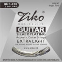Ziko Acoustic Guitar Strings Set 010 011 012 Silver Plating Ziko Acoustic Guitar Strings Set 010 011 012 Silver Plating
