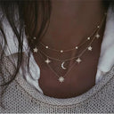 Boho Multi Element Crystal Layered Necklace for Women Boho Multi Element Crystal Layered Necklace for Women