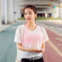 Womens Mesh Yoga Shirt Sexy Short Sleeve Sport Top Womens Mesh Yoga Shirt Sexy Short Sleeve Sport Top