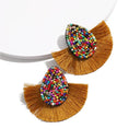 2024 Fringe Tassel Earrings For Women Colorful Beaded Boho Statement Jewelry 2024 Fringe Tassel Earrings For Women Colorful Beaded Boho Statement Jewelry