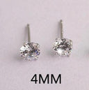Sparkling Crystal Silver Stud Earrings Elegant Wedding Jewelry Sparkling Crystal Silver Stud Earrings Elegant Wedding Jewelry