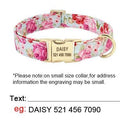 Floral Nylon Dog Collar Set for Medium to Large Breeds Floral Nylon Dog Collar Set for Medium to Large Breeds