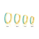 Sterling Silver Hoop Earrings Zircon Chic Circle Design Sterling Silver Hoop Earrings Zircon Chic Circle Design