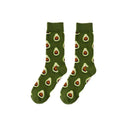 Playful Avocado And Sushi Animal Socks Happy Cotton Blend Playful Avocado And Sushi Animal Socks Happy Cotton Blend
