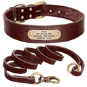 Personalized Leather Dog Collar Set with Free Engraving Personalized Leather Dog Collar Set with Free Engraving